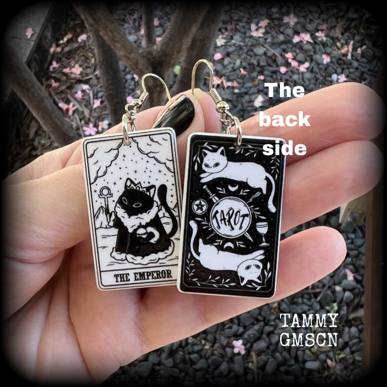 Cat tarot card earrings-The Emperor-The Empress tarot jewelry