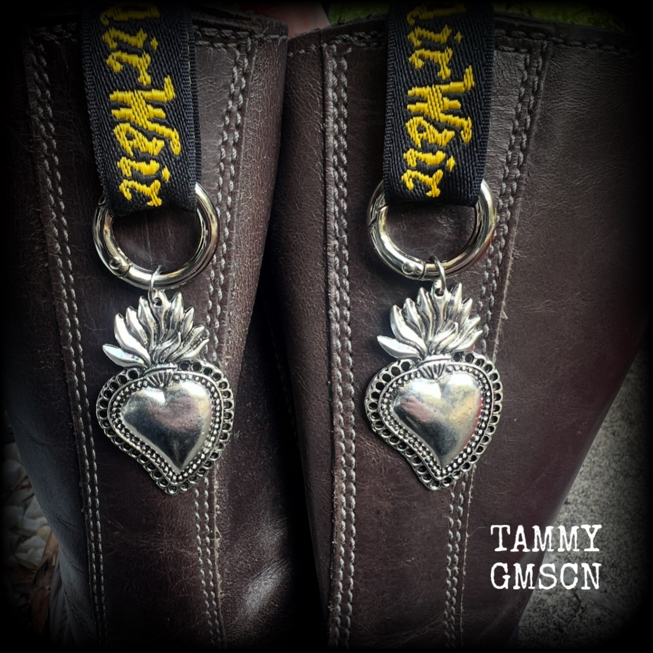 Sacred heart Dr Martens boot charms-Heart boot charms