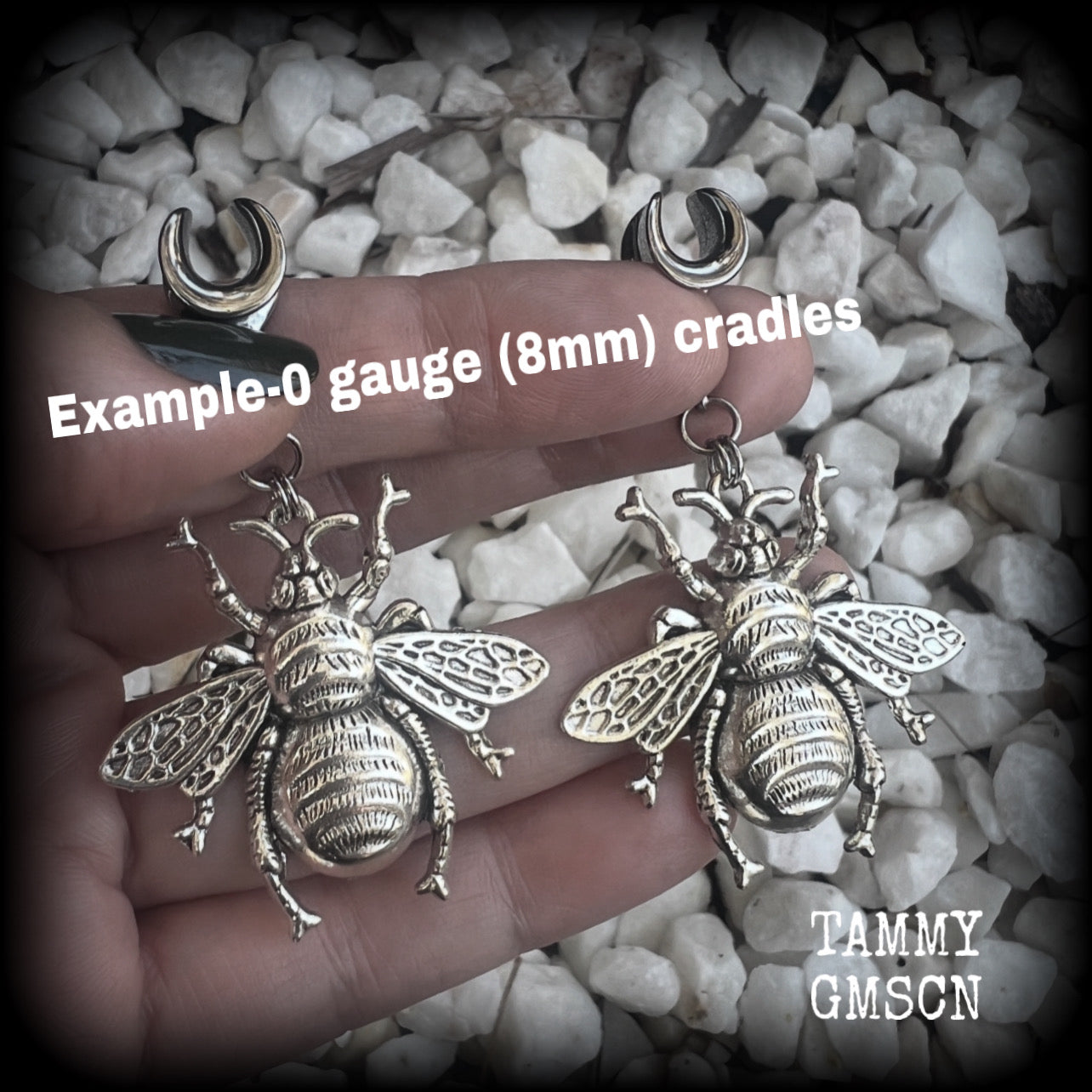 Bee ear hangers-Insect ear weights
