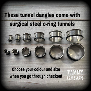 Choose your size and colour of o ring tunnels