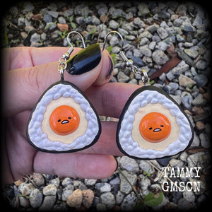 Gudetama onigiri earrings