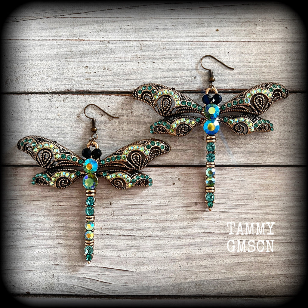 Dragonfly earrings-Cottagecore-Fairycore earrings