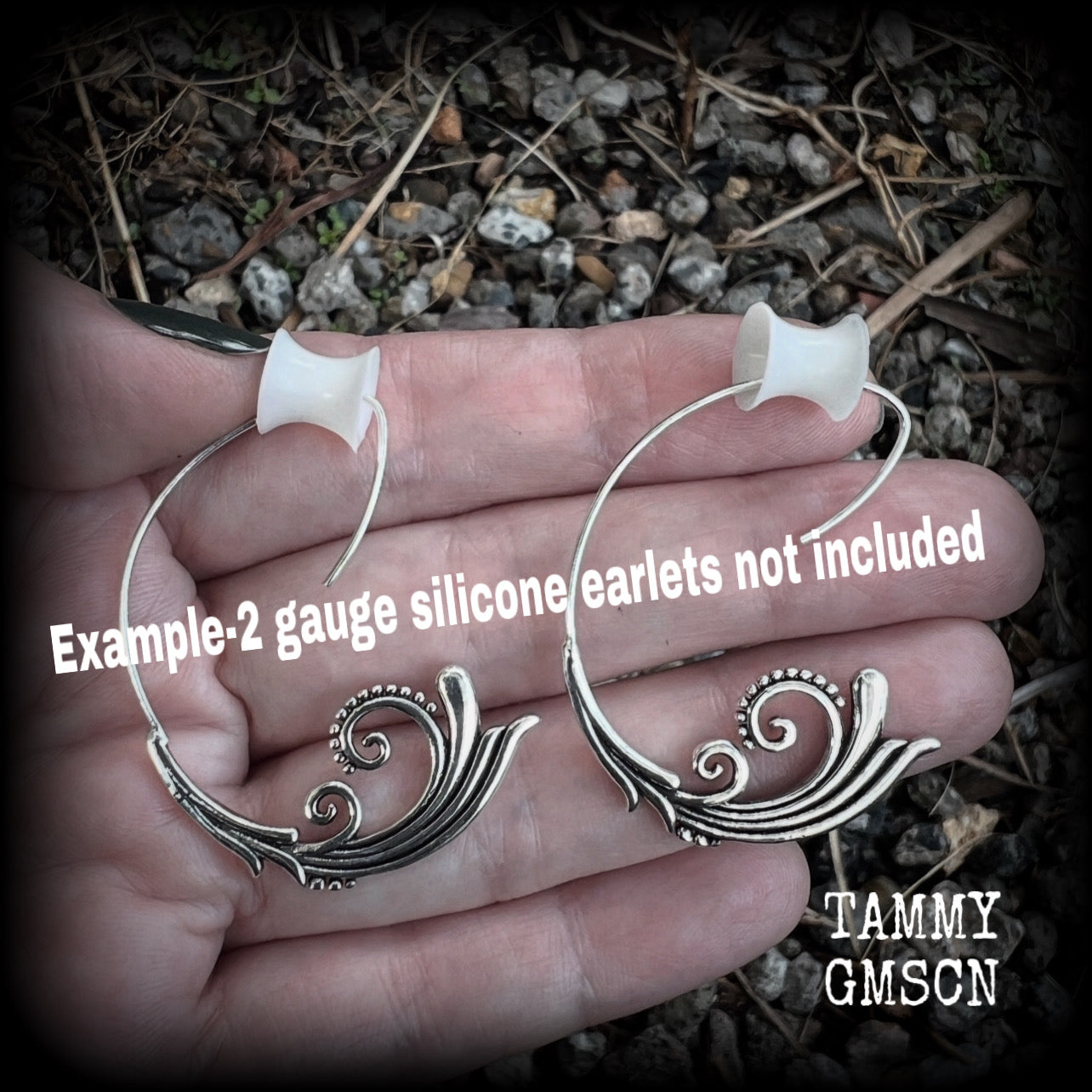 These gorgeous art nouveau inspired leafy hoop earrings are inspired by the Greek Goddess of love and beauty, Aphrodite, measuring just over 4cms from tip to tip and weighing only a few grams each.