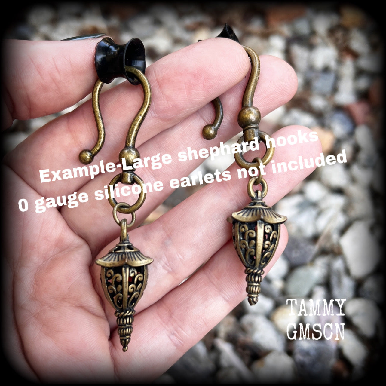 Antique bronze earrings Bronze ear hangers Bronze ear weights Tunnel earrings Tunnel dangles Lantern Lanterns Japanese lantern tattoo Japanese ornaments Stretched ears Stretched lobes Gauged ears Gauged earrings Ear gauges 10mm 8mm 6mm 5mm 4mm  