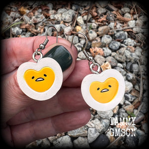 Gudetama eggman earrings-Kawaii earrings