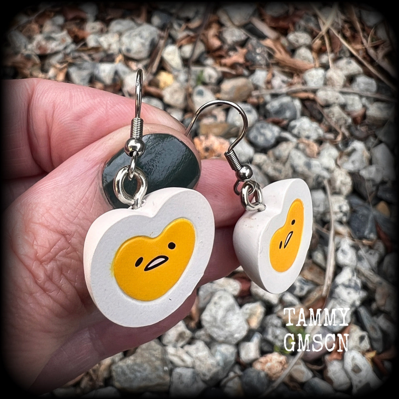 Gudetama eggman earrings-Kawaii earrings