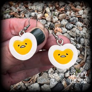 Gudetama eggman earrings-Kawaii earrings