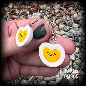 Gudetama eggman earrings-Kawaii earrings