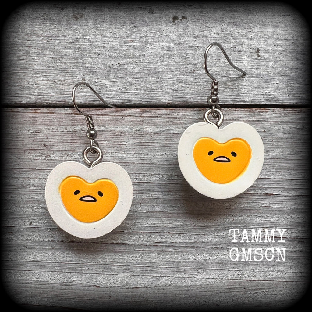 Gudetama eggman earrings-Kawaii earrings