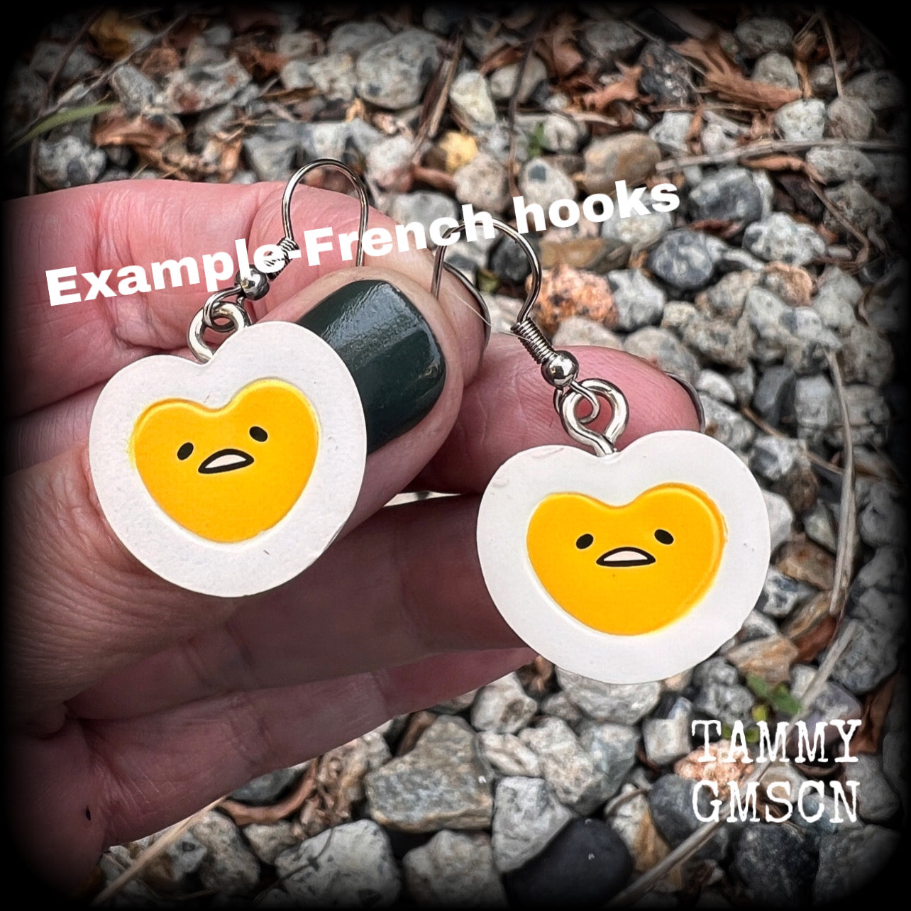 Gudetama eggman earrings-Kawaii earrings