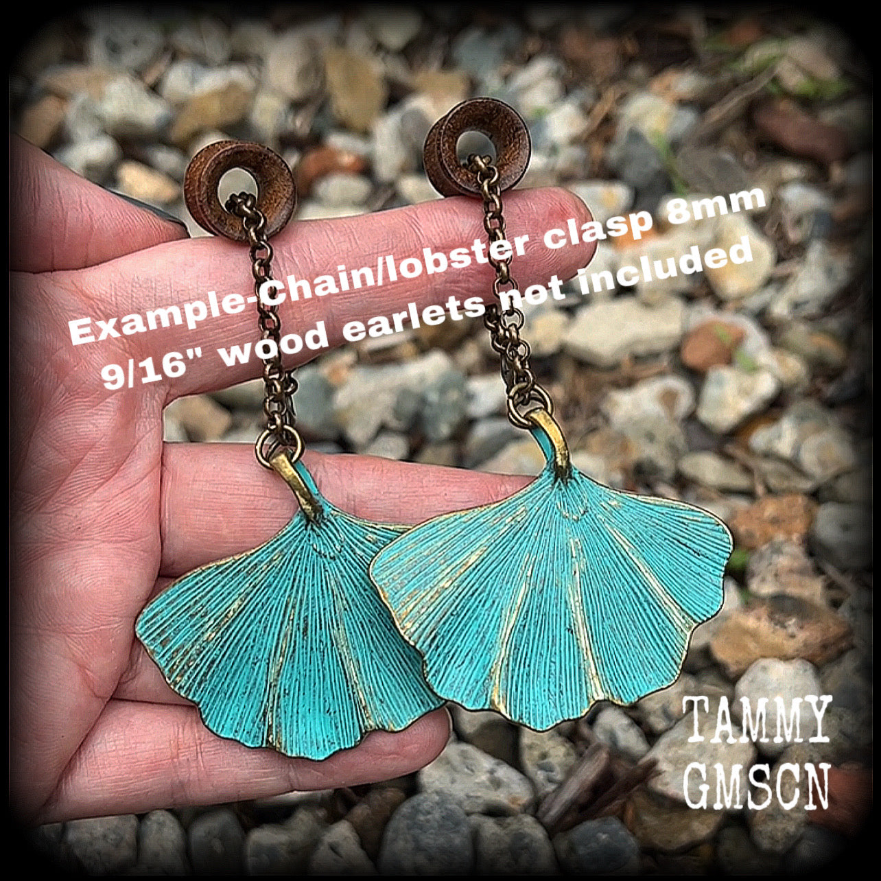 Ginkgo leaf earrings-Lotus earrings