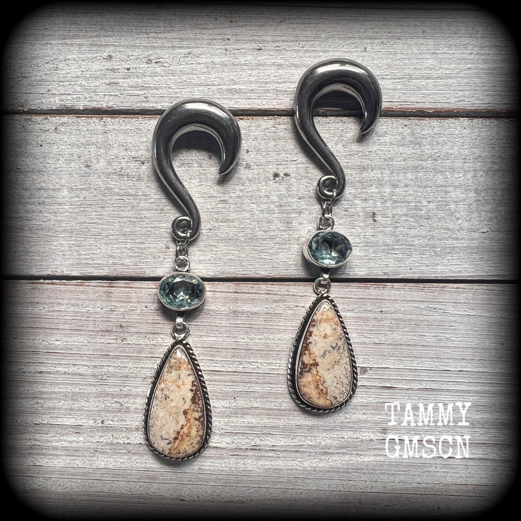 Jasper ear weights 8mm ear weights Body jewelry Gemstone ear weights 6g 2g 0g 00g 1/2 9/16 5/8 3/4 7/8 1 1.10 1.18 Whimsygoth Ear hangers Stretched ears Stretched lobes Gauged ears hangers 4mm 6mm 8mm 10mm 12mm 14mm 16mm 19mm 22mm 25mm 28mm 30mm