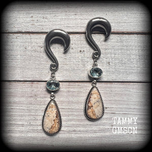 Jasper ear weights 8mm ear weights Body jewelry Gemstone ear weights 6g 2g 0g 00g 1/2 9/16 5/8 3/4 7/8 1 1.10 1.18 Whimsygoth Ear hangers Stretched ears Stretched lobes Gauged ears hangers 4mm 6mm 8mm 10mm 12mm 14mm 16mm 19mm 22mm 25mm 28mm 30mm