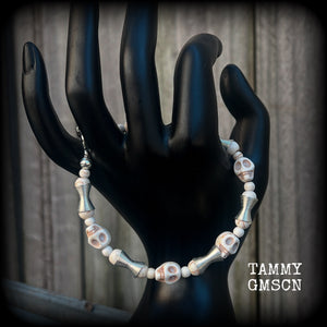 Voodoo bracelet-Erzulie stone skull bracelet