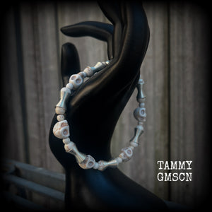 Voodoo bracelet-Erzulie stone skull bracelet