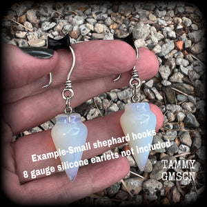 Opalite earrings-Gemstone ear hangers