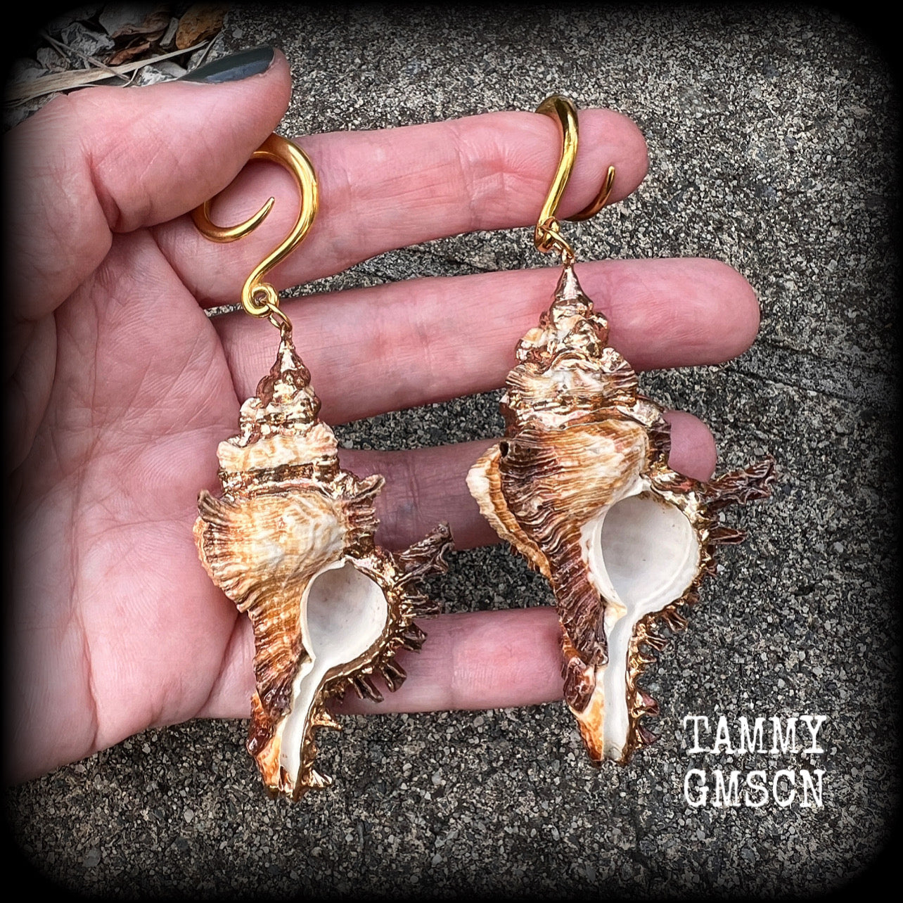 Conch shell body jewelry Shell ear gauges Shell tunnels Shell tunnel dangles Boho jewelry Gypsy boho jewellery Shell ear weights 6 gauge 2 gauge 0 gauge 00 gauge Stretched ears Stretched lobes Gauged ears 12mm 14mm 16mm 19mm 22mm 25mm 28mm 30mm 