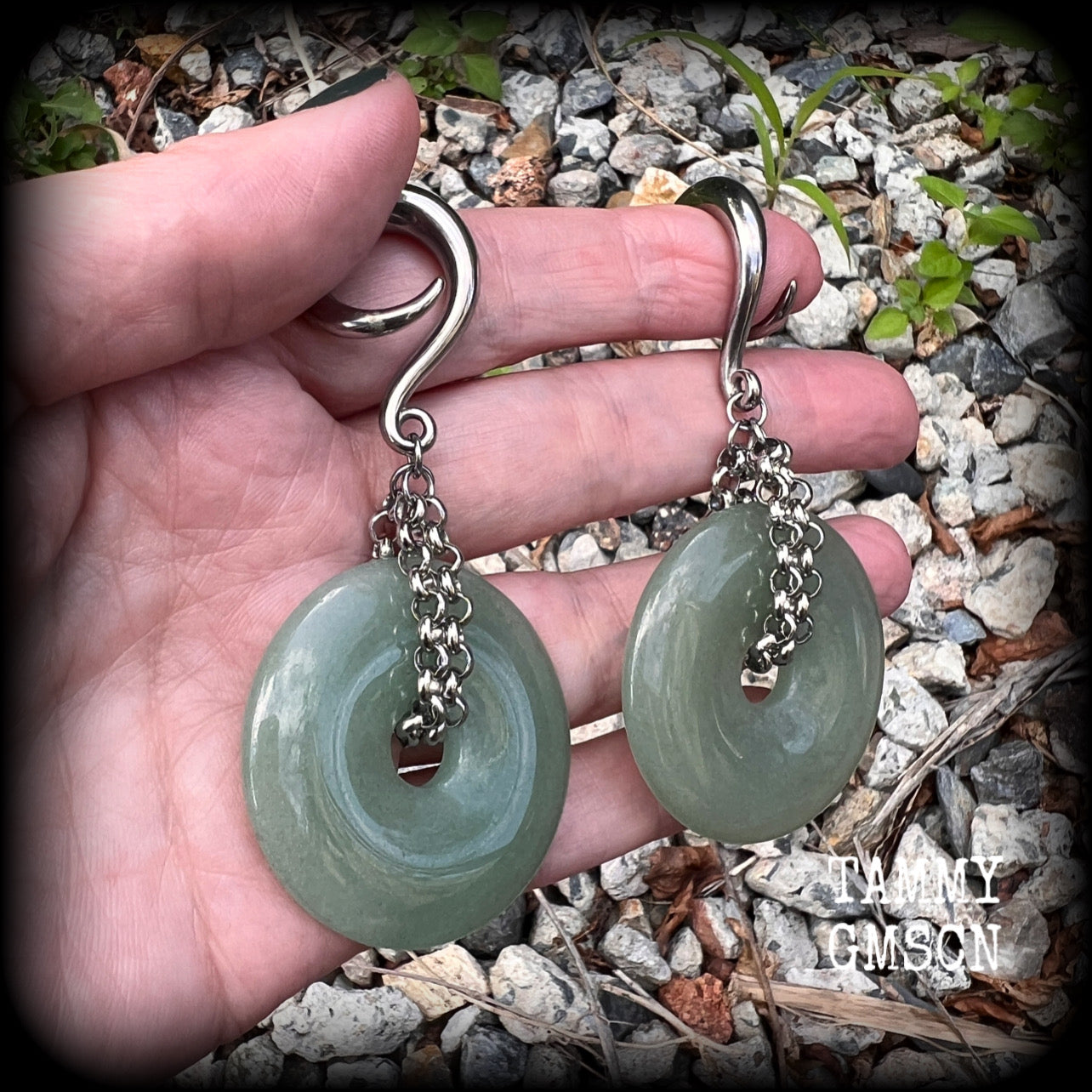 Aventurine ear weights Greenstone earrings 6 gauge jewelry Gemstone ear weights Ear gauges Body jewelry Body jewellery Ear hangers 4mm 6mm 8mm 10mm 12mm 14mm 16mm 19mm 22mm 25mm 28mm 30mm Stretched ears Stretched lobes Gauged ears Gauged earrings