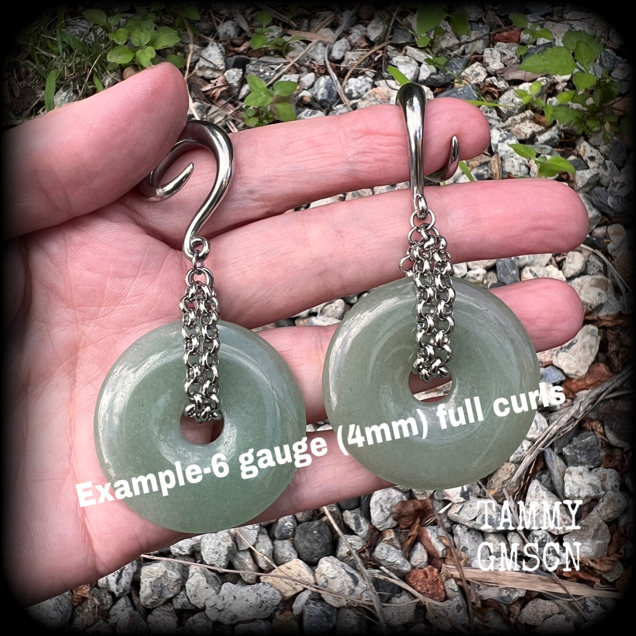 Aventurine ear weights Greenstone earrings 6 gauge jewelry Gemstone ear weights Ear gauges Body jewelry Body jewellery Ear hangers 4mm 6mm 8mm 10mm 12mm 14mm 16mm 19mm 22mm 25mm 28mm 30mm Stretched ears Stretched lobes Gauged ears Gauged earrings