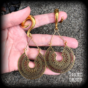 Mandala gauged earrings 0 gauge ear weights Ear hangers Geometric earrings Mandala ear weights Warrior woman Tribal ear weights Stretched ears Gauged Boho ear gauges Sacred geometry ear gauges 4mm 6mm 8mm 10mm 12mm 14mm 16mm 19mm 22mm 25mm 28mm 30mm