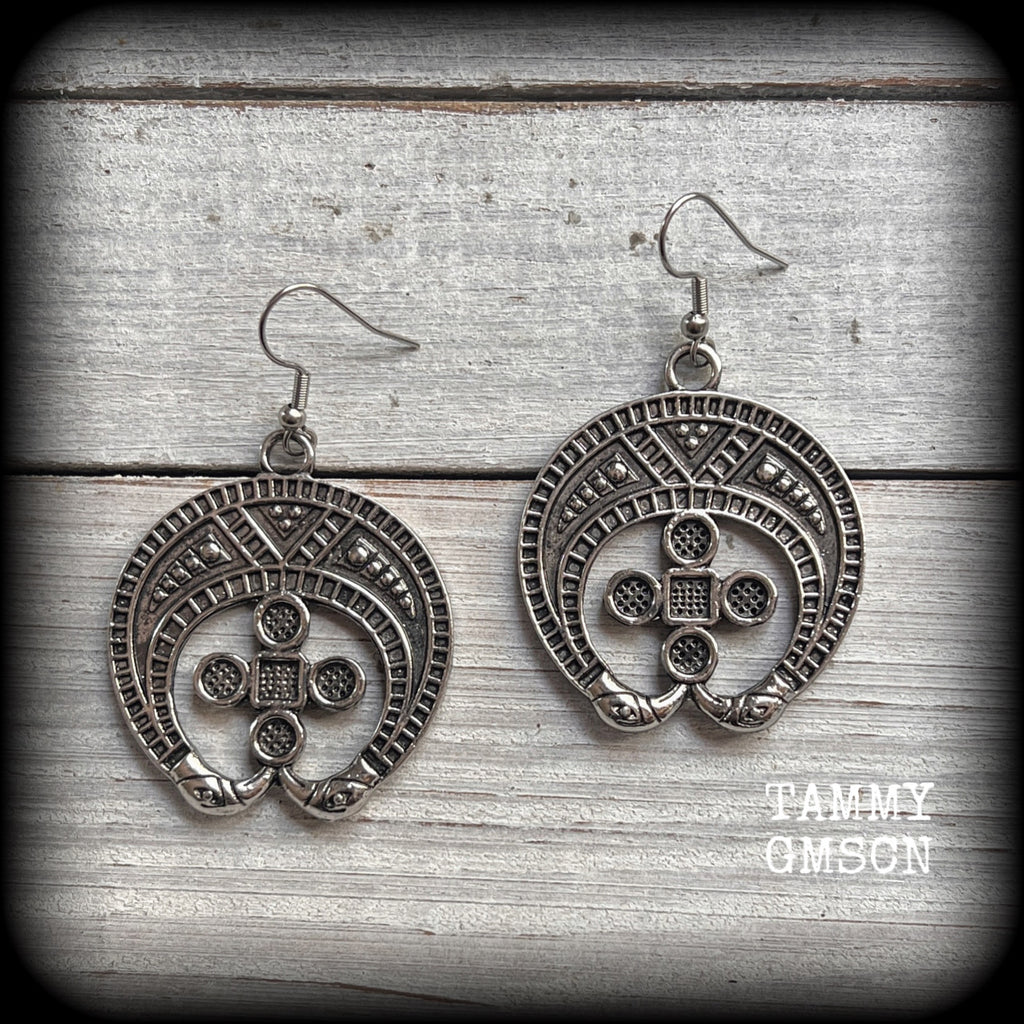 Viking bird earrings Lunula earrings Pictish earrings Ethnic jewelry Crescent moon earrings Viking jewelry Viking moon earrings Celtic bird Celtic jewelry Celtic artwork Druid Tunnels Plugs Ear gauges Stretched ears Slavic protection amulet Talisman