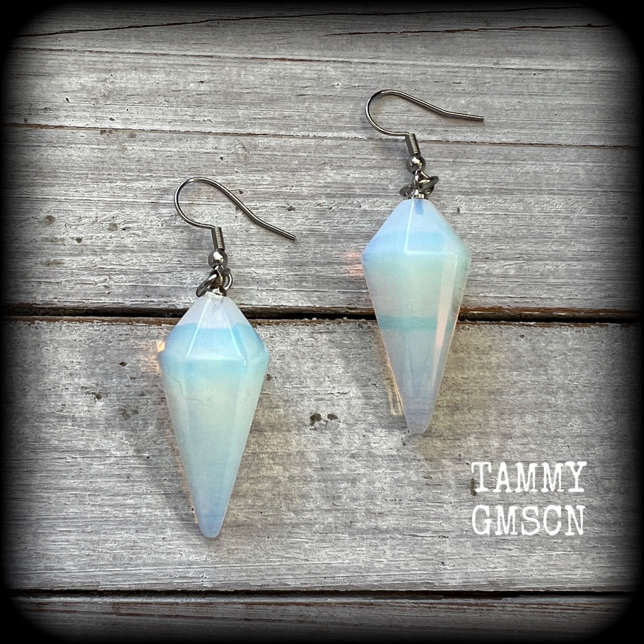 Opalite earrings-Gemstone earrings