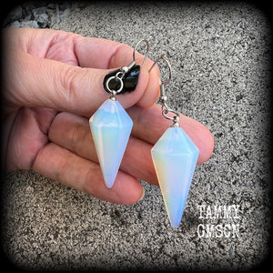 Opalite earrings-Gemstone earrings