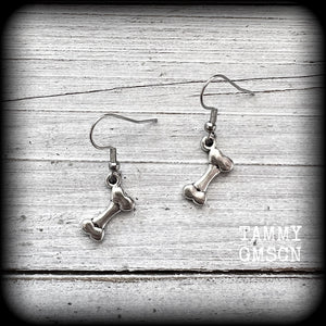 Dog bone earrings