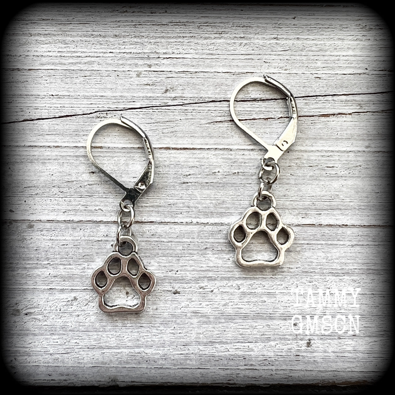 Paw earrings-Dog paw earrings