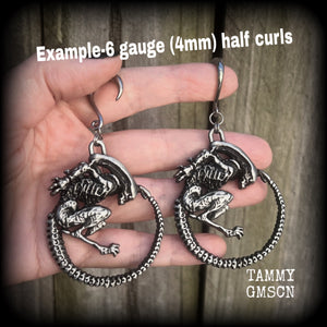 Alien Xenomorph ear weights-Ear gauges