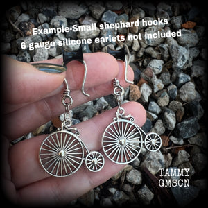 Penny Farthing earrings-Dreadpunk jewelry