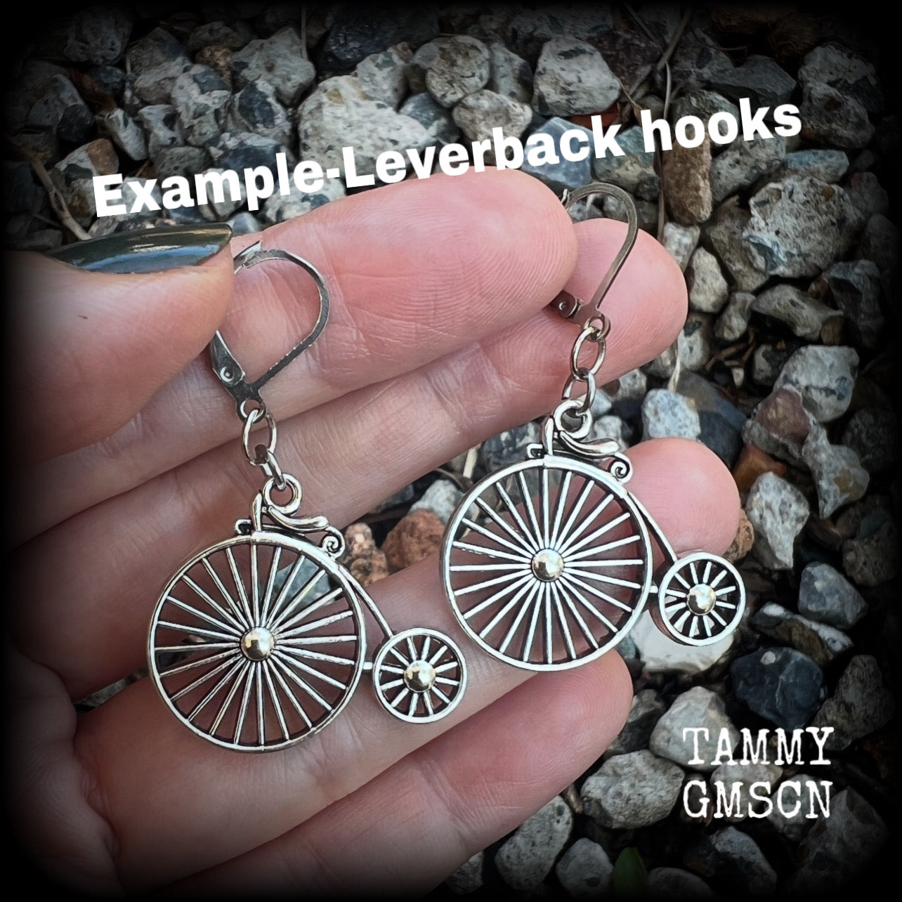 Penny Farthing earrings-Dreadpunk jewelry
