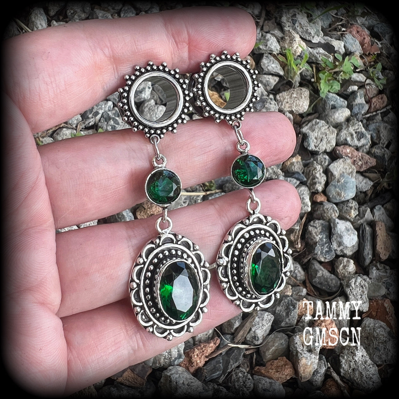 Green gemstones