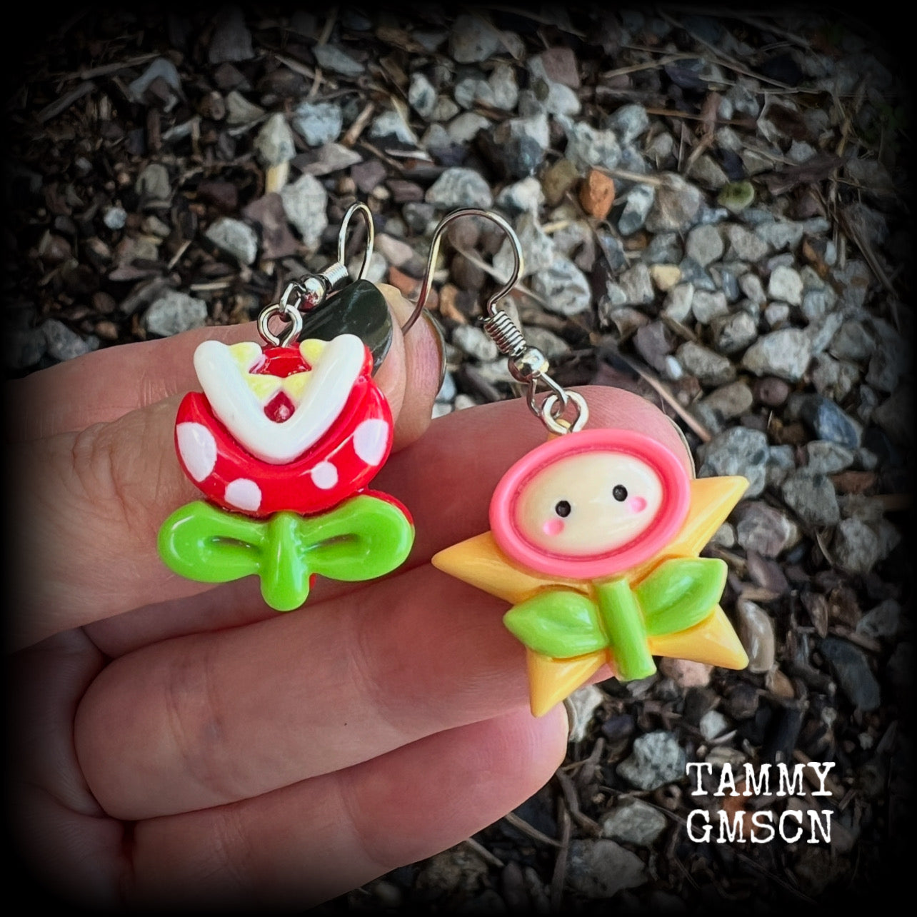 Retro gamer earrings-Mario Bros mix and match earrings