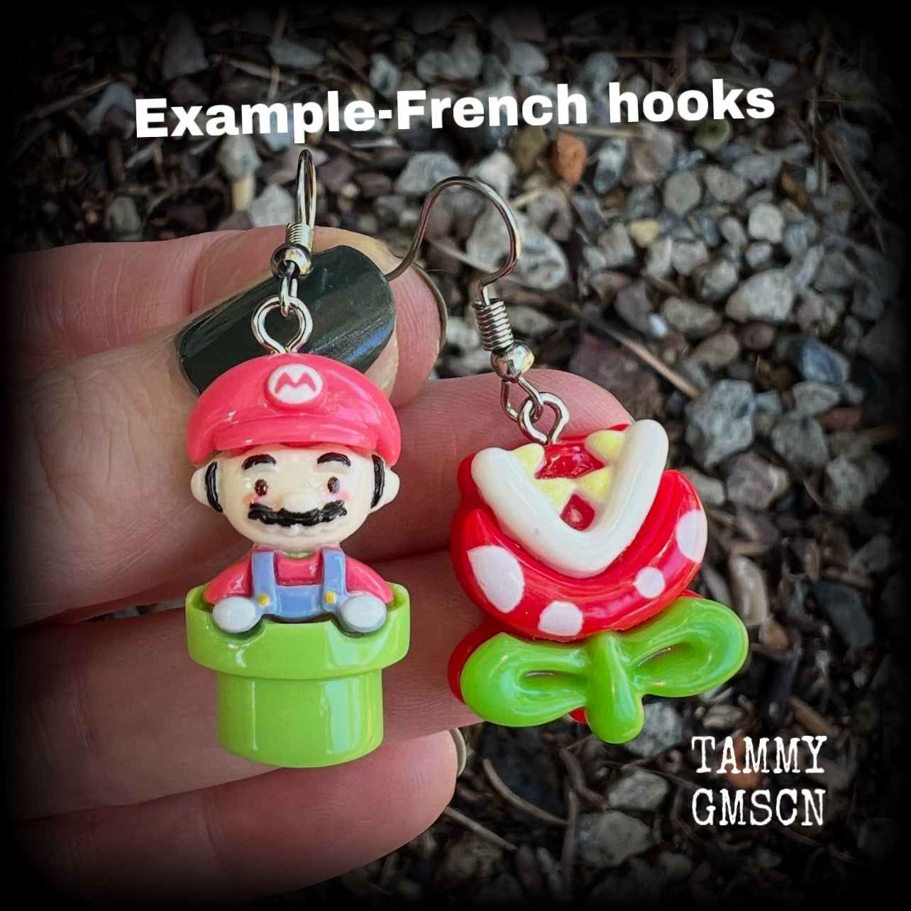 Retro gamer earrings-Mario Bros mix and match earrings