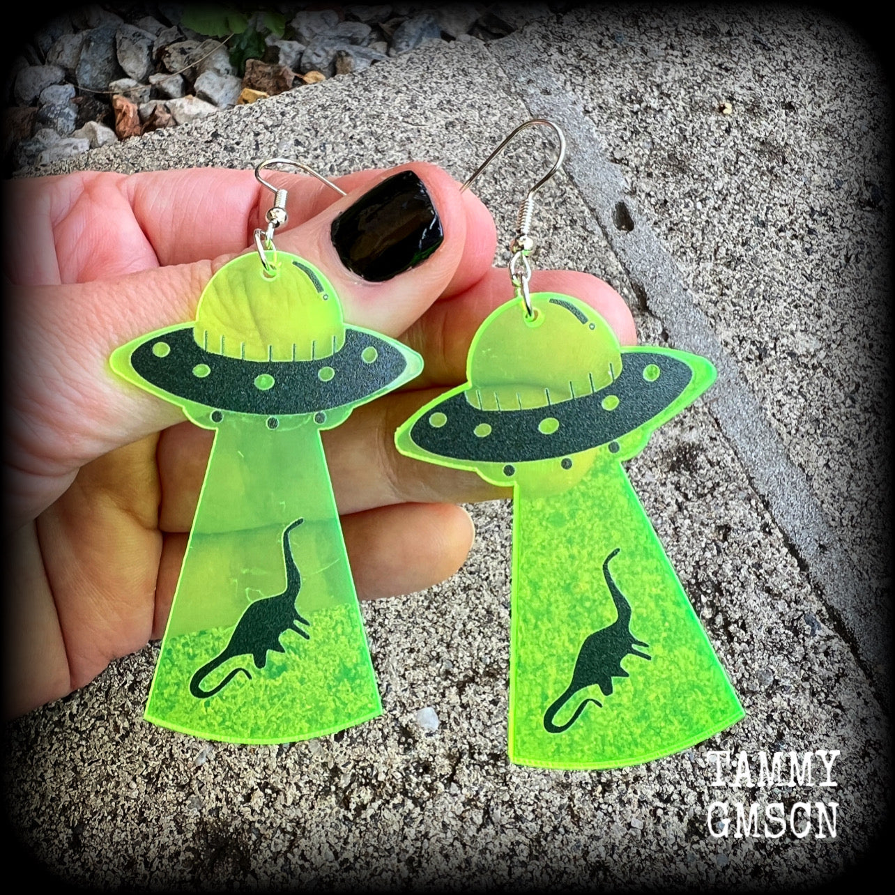 UFO earrings