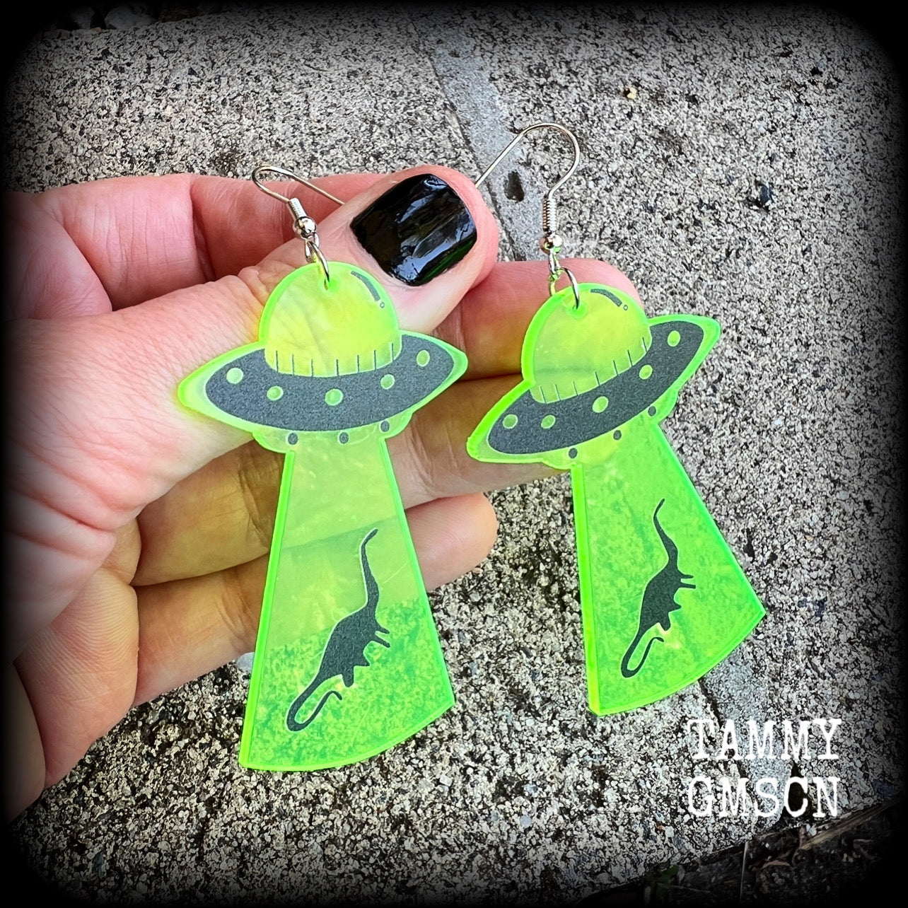 Alien earrings 