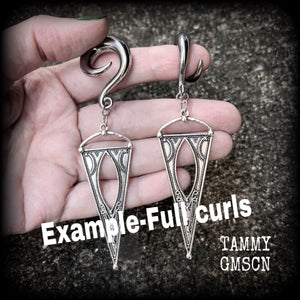 Gothic gauged earrings 