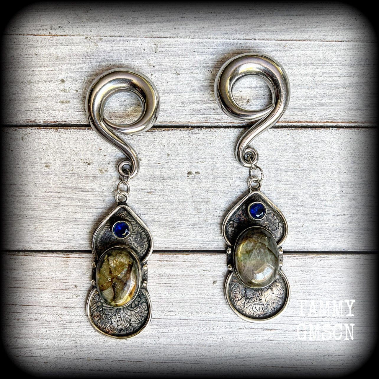 Labradorite earrings