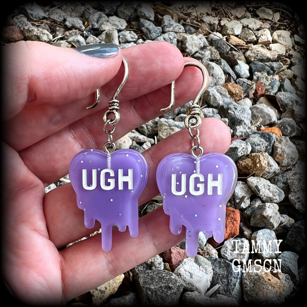 Pastel goth earrings 