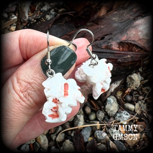 These pop corn earrings are too cute, measuring just on 4cms from tip to tip, and are super light weight at only a few grams each.

This pair has been made on stainless steel french hooks, suitable for pierced ears.