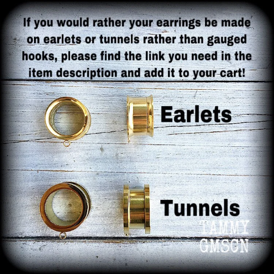 Tunnels Tunnel earrings Tunnel dangles