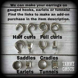 Stegosaurus earrings-Tunnel dangles