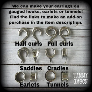 Add Gauged hooks or tunnels for stretched lobes
