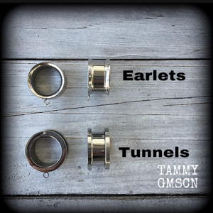 Ghost tunnel earrings-Halloween tunnel dangles