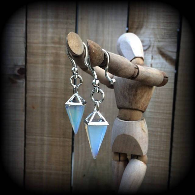 Opalite ear weights 