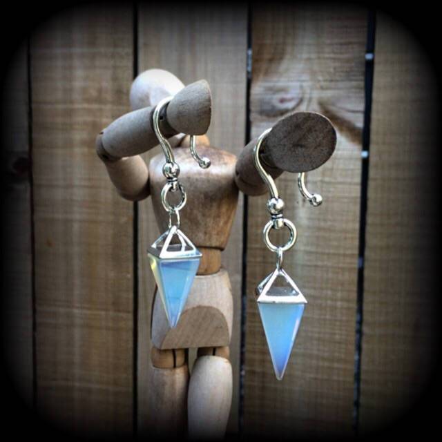 Opalite ear hangers 