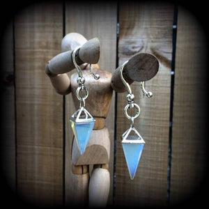 Opalite ear hangers 