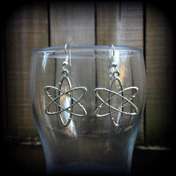 Space atom earrings-Retro MCM earrings