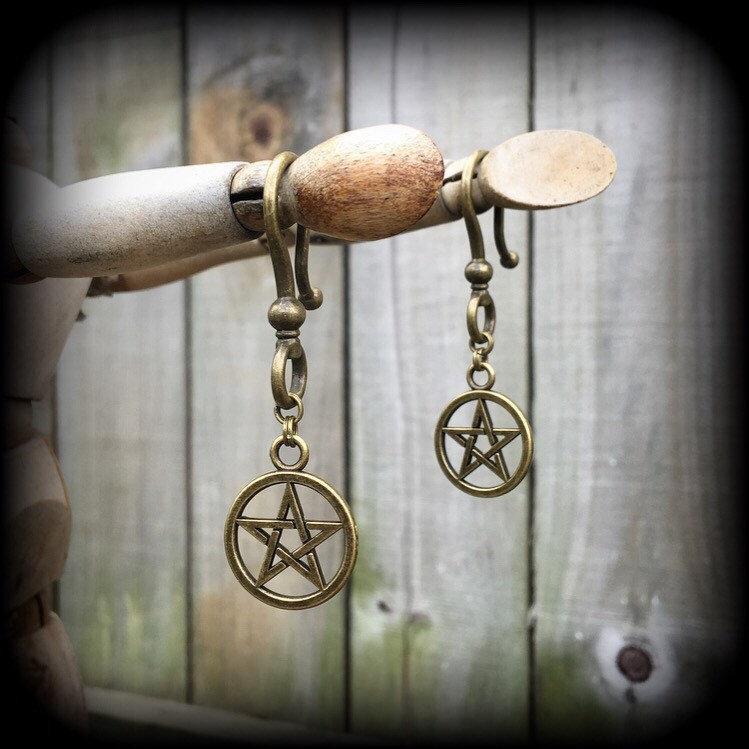 Pentagram ear gauges